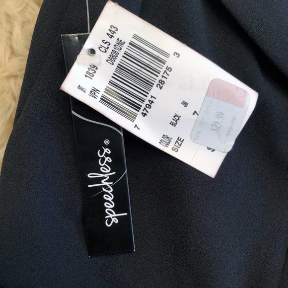 NWT Speechless Dress in Black Size 7 - Picture 14 of 15
